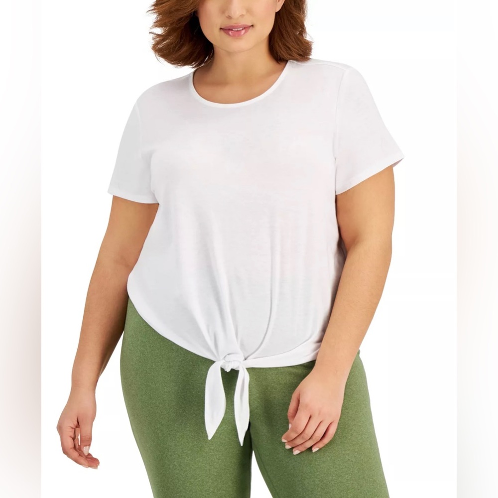 Ideology Plus Size Tie-Front T-Shirt Size 2X